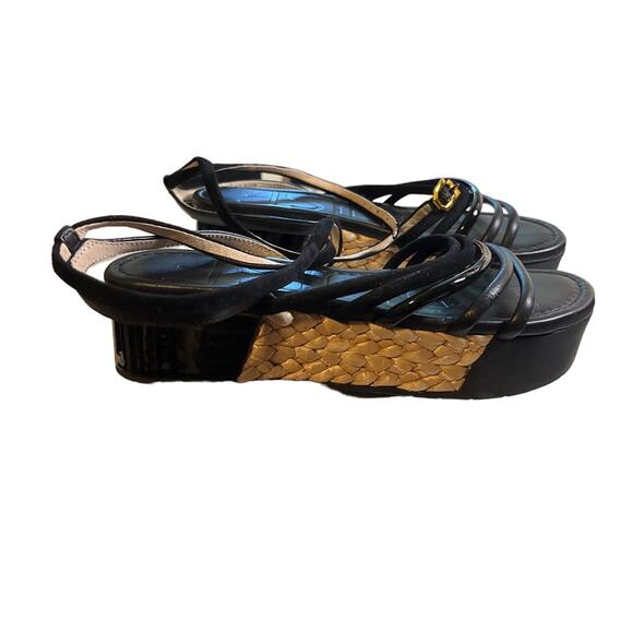 Louise et Cie LO Bimo Black Strappy Platform Sandals Size 5.5 - Picture 2 of 11